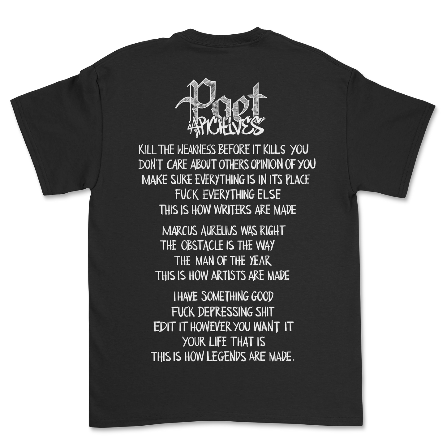 POEM BACK PRINT T-SHIRT - Poet Archives