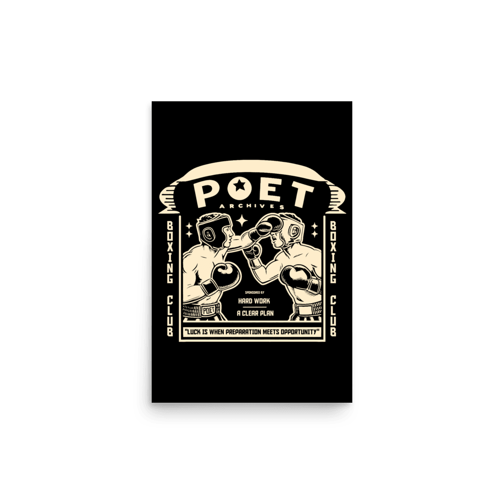 Boxing Club Poster - Poet Archives