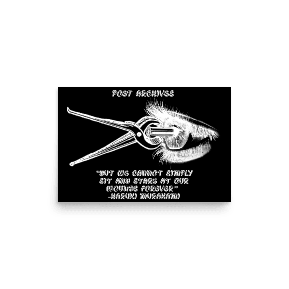 Haruki Murakami "Wounds" Poster - Poet Archives