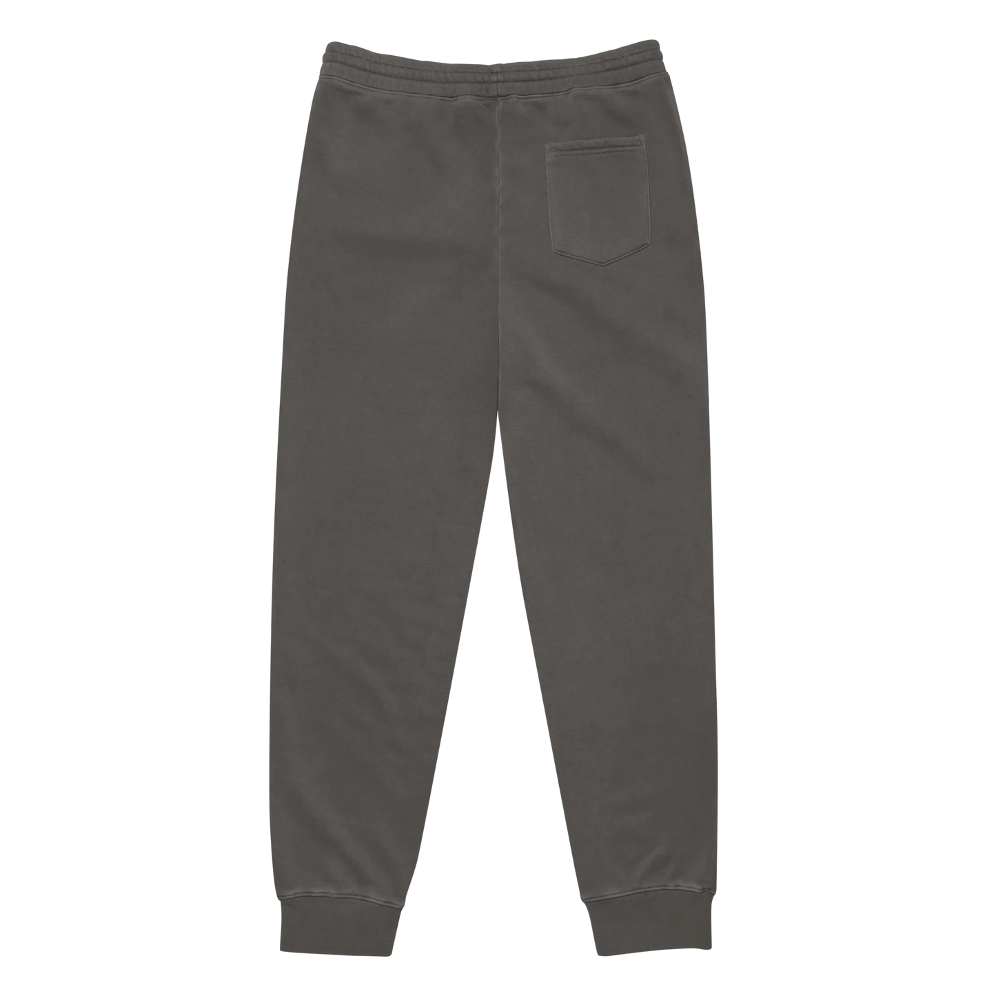 Dark gray sweatpants on a white background