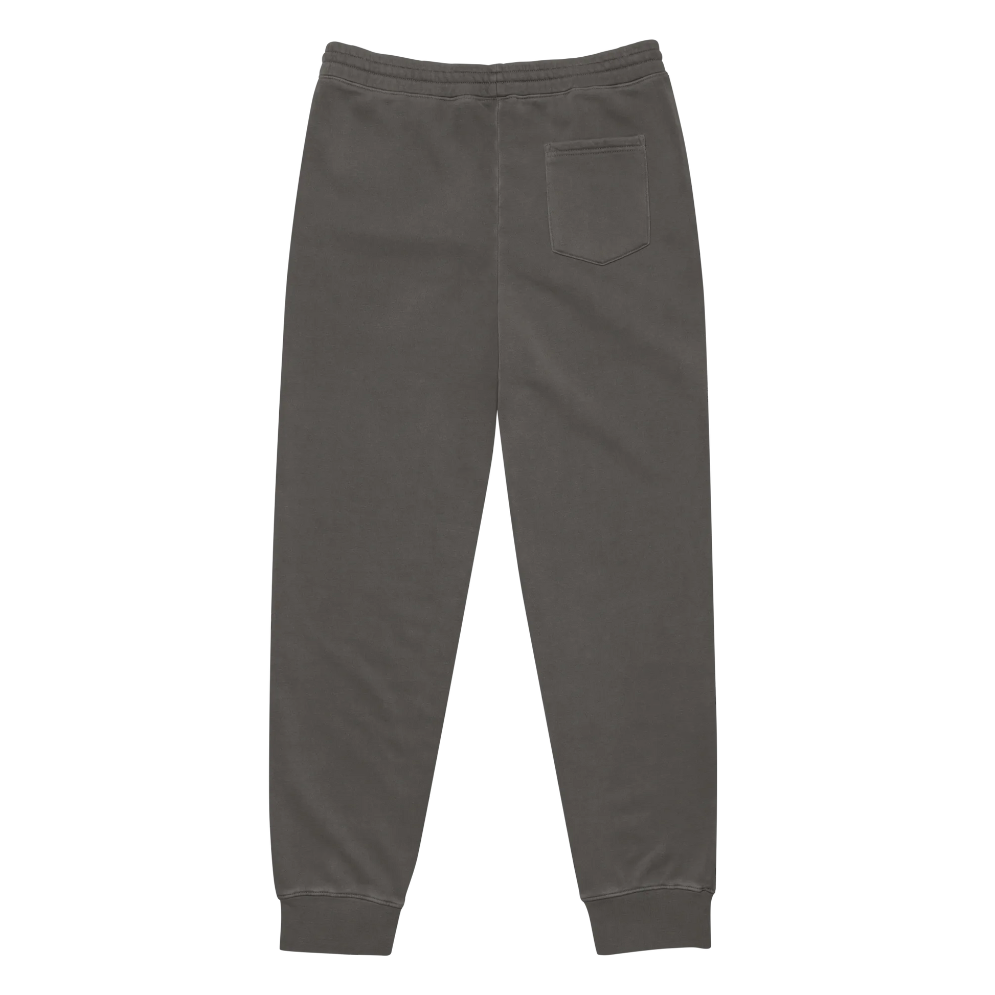 Dark gray sweatpants on a white background