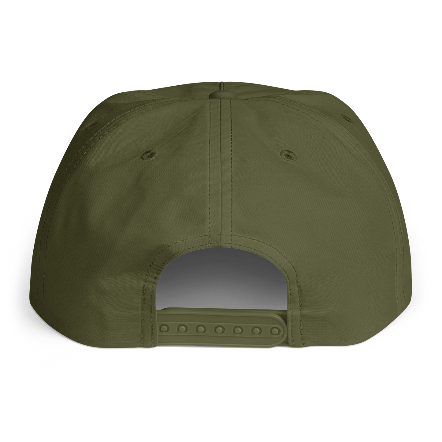 Green cap back view on a white background