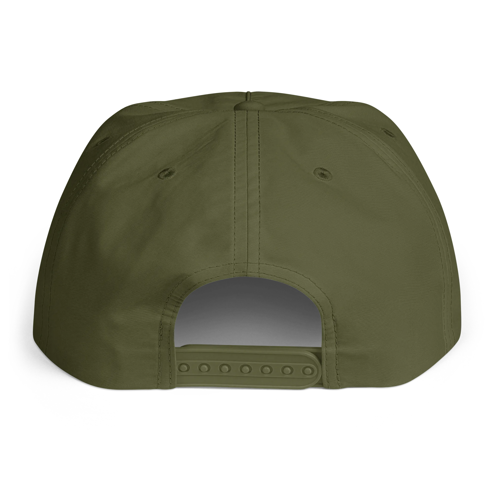 Green cap back view on a white background