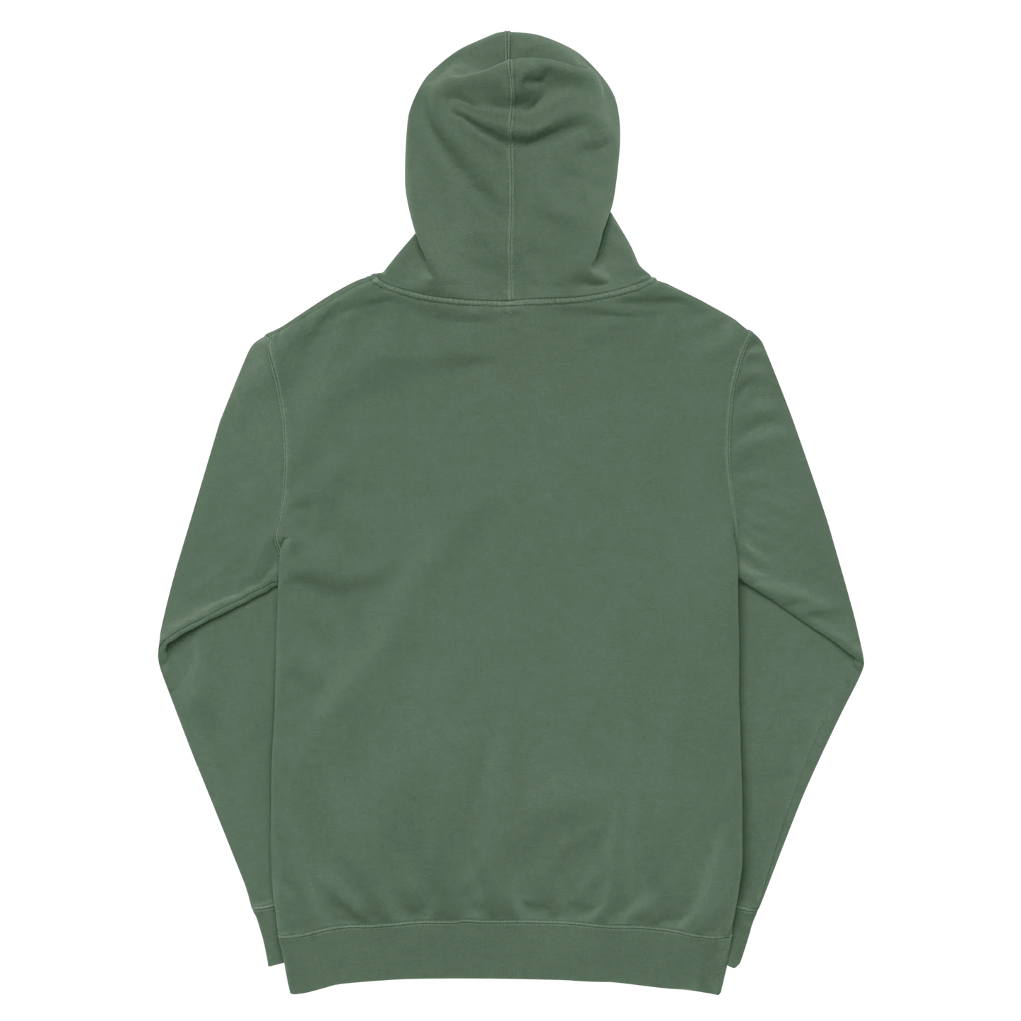 Green hoodie on a white background