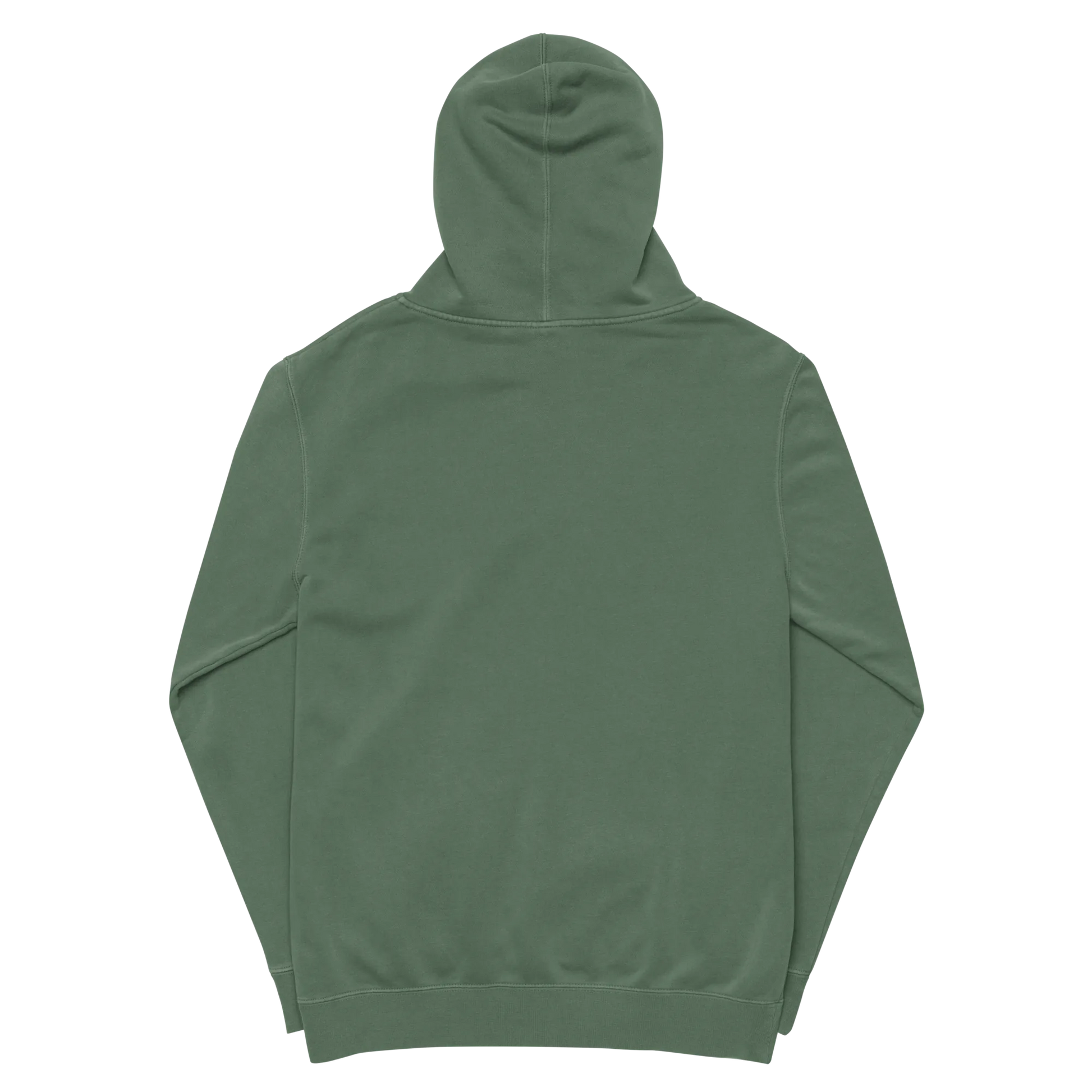 Green hoodie on a white background