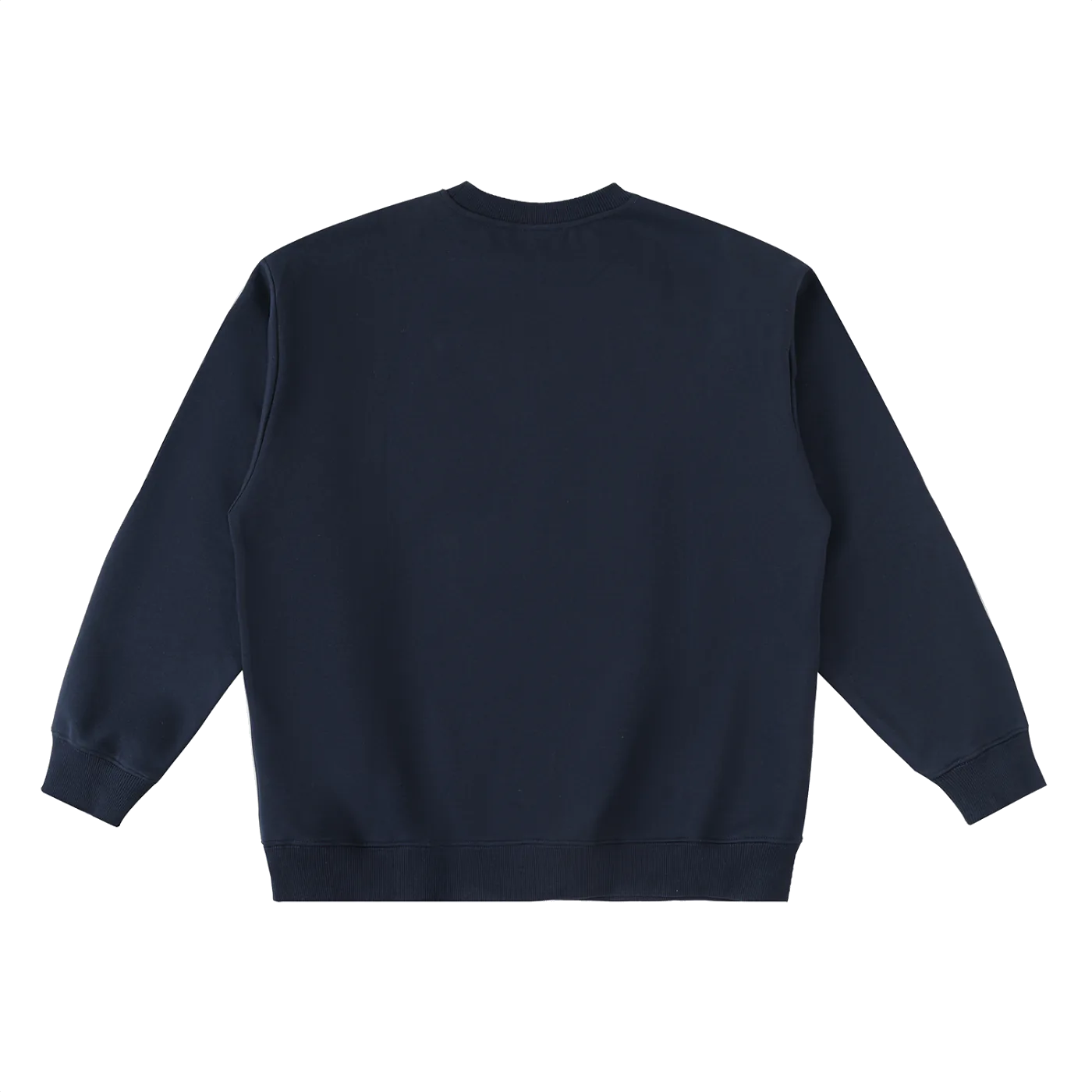 Navy blue sweatshirt on a white background