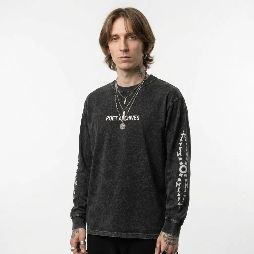 FRACTAL OVERSIZED LONG SLEEVE T-SHIRT
