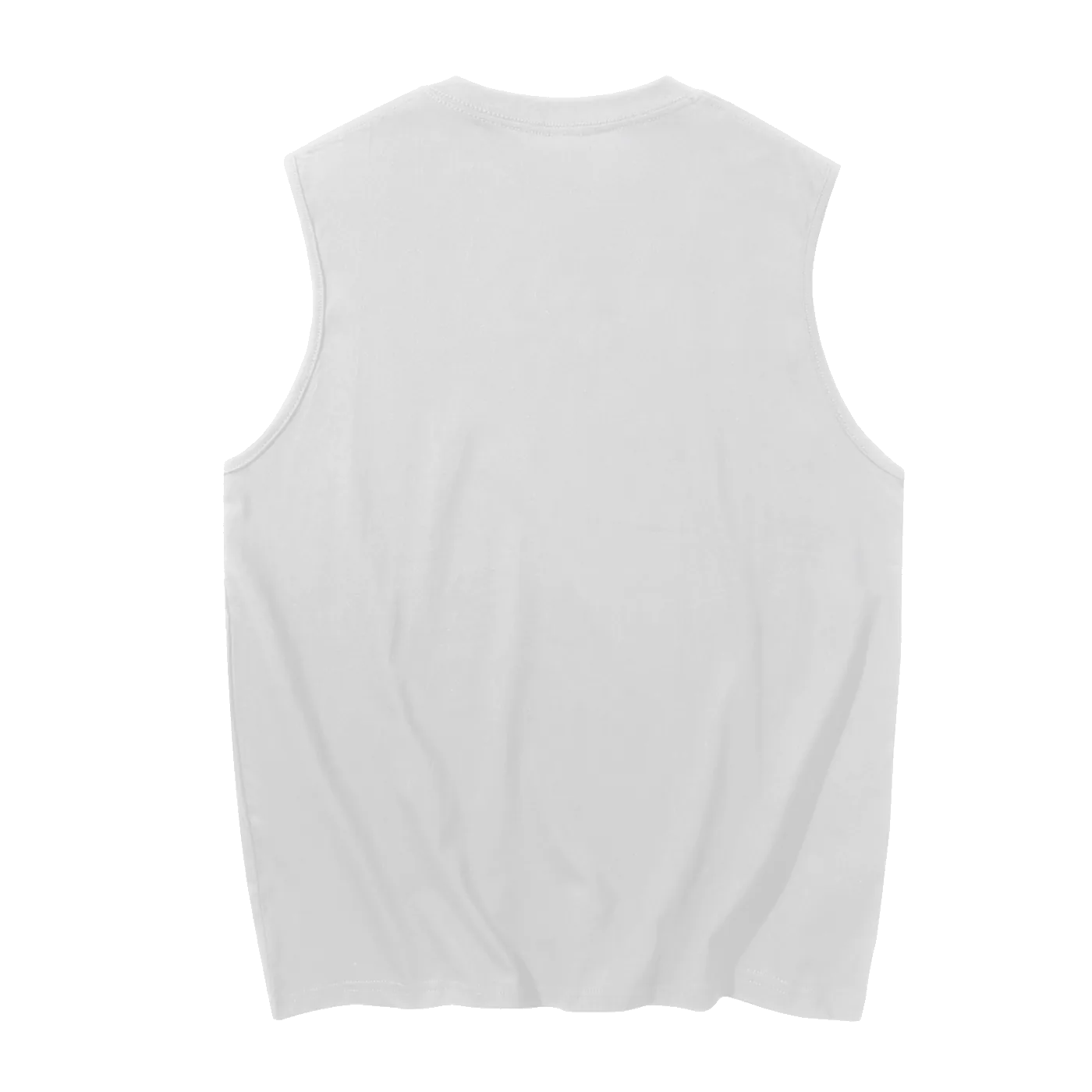 White sleeveless shirt on a white background