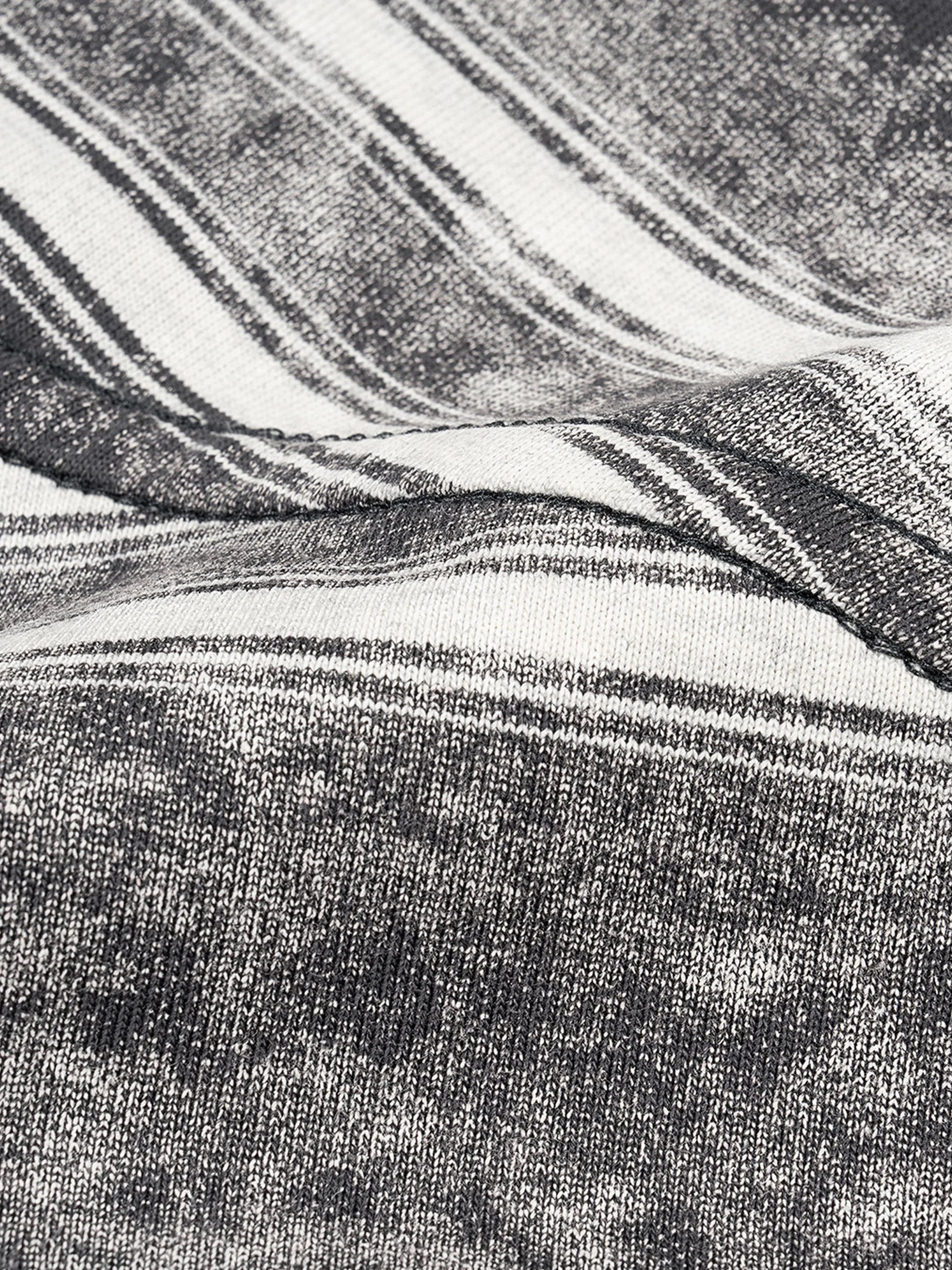 Close-up of textured black and white fabric