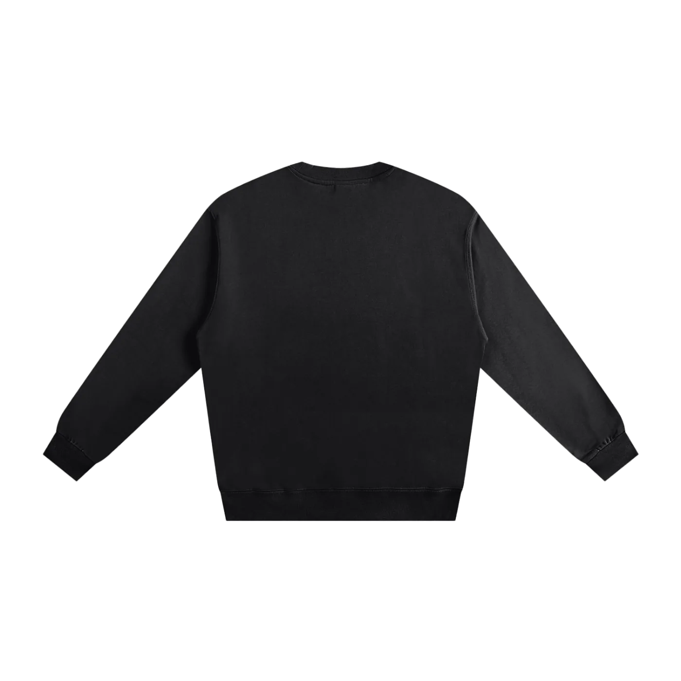 Black sweatshirt on a white background