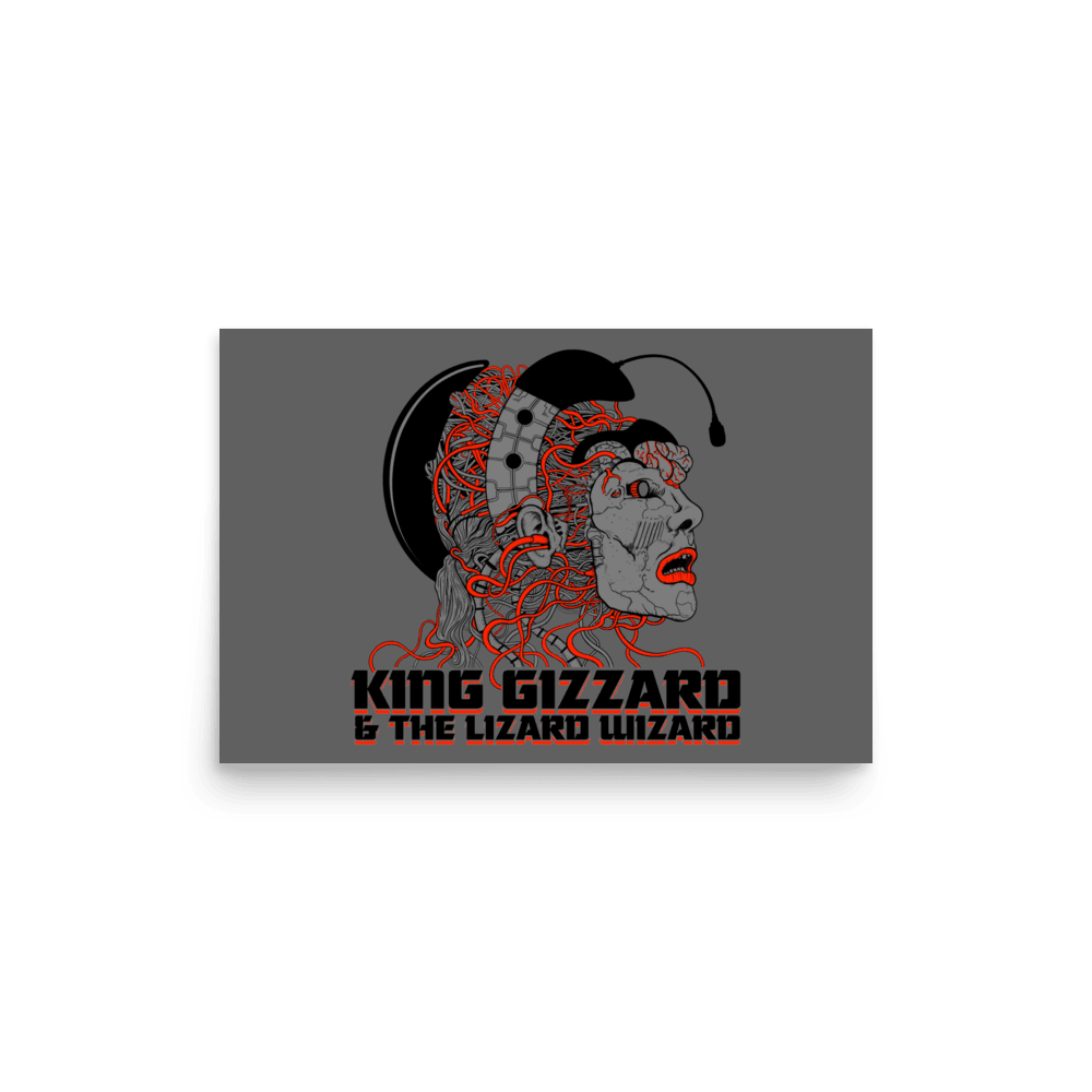 King Gizzard & the Lizard Wizard Poster, Nonagon Infinity-inspired artwork, shown in the 12x18 inch size, from Poet Archives