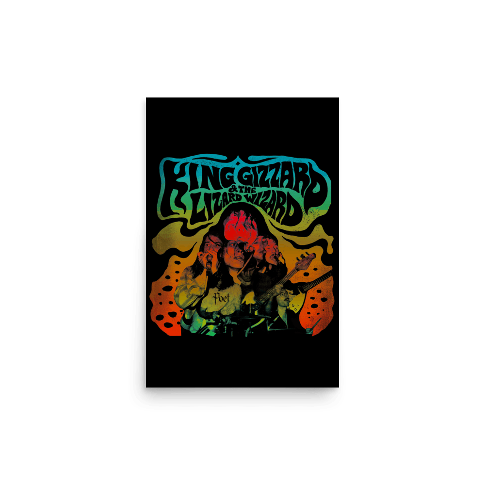 King Gizzard & the Lizard Wizard Poster artwork, shown in the 12x18 inch size, from Poet Archives