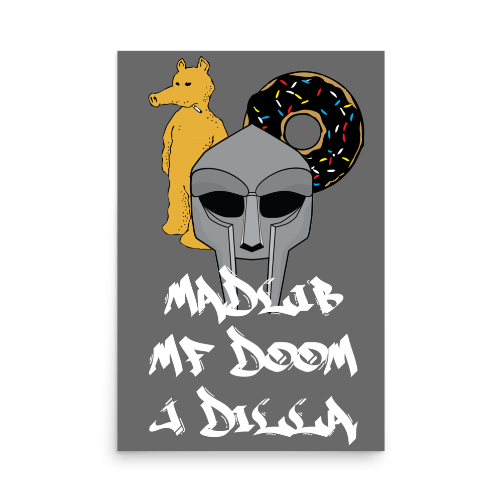 MF Doom, J Dilla and Madlib Poster - Poet Archives