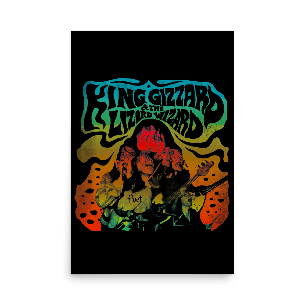 King Gizzard & the Lizard Wizard Poster artwork, shown in the 24x36 inch size, from Poet Archives