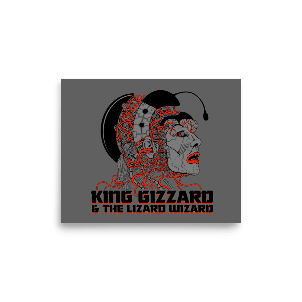 King Gizzard & the Lizard Wizard Poster, Nonagon Infinity-inspired artwork, shown in the 8x10 inch size, from Poet Archives