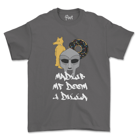 MF Doom, J Dilla and Madlib Back-Print T-Shirt - Poet Archives