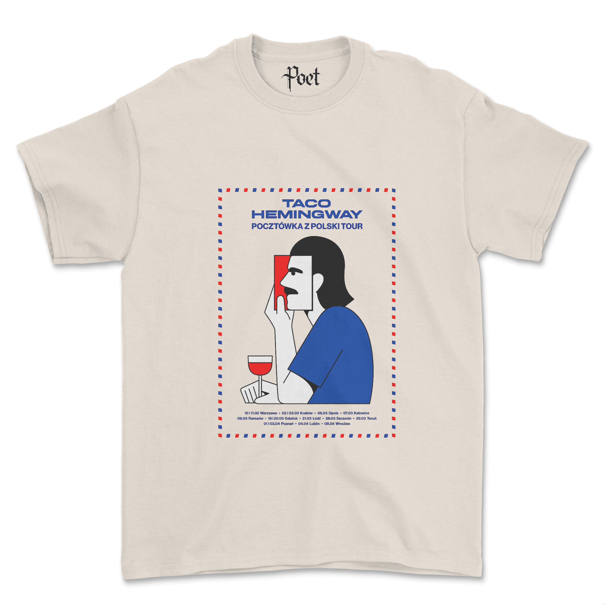 Taco Hemingway Pocztówka z Warszawy Tour T-Shirt - Poet Archives