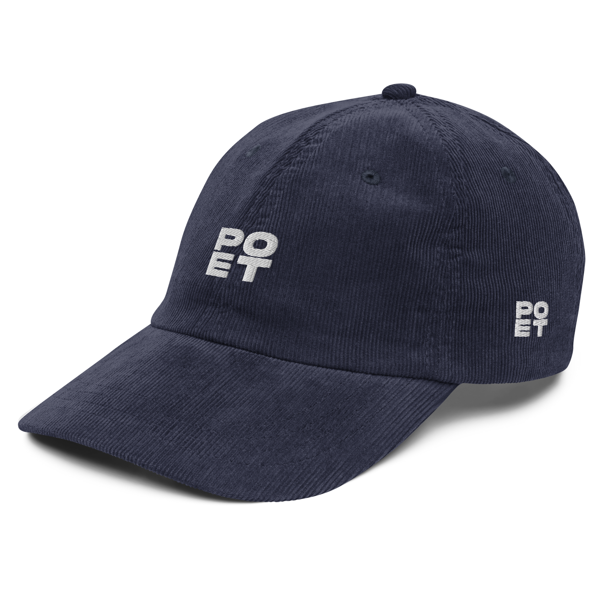 Corduroy embroidered cap - Poet Archives
