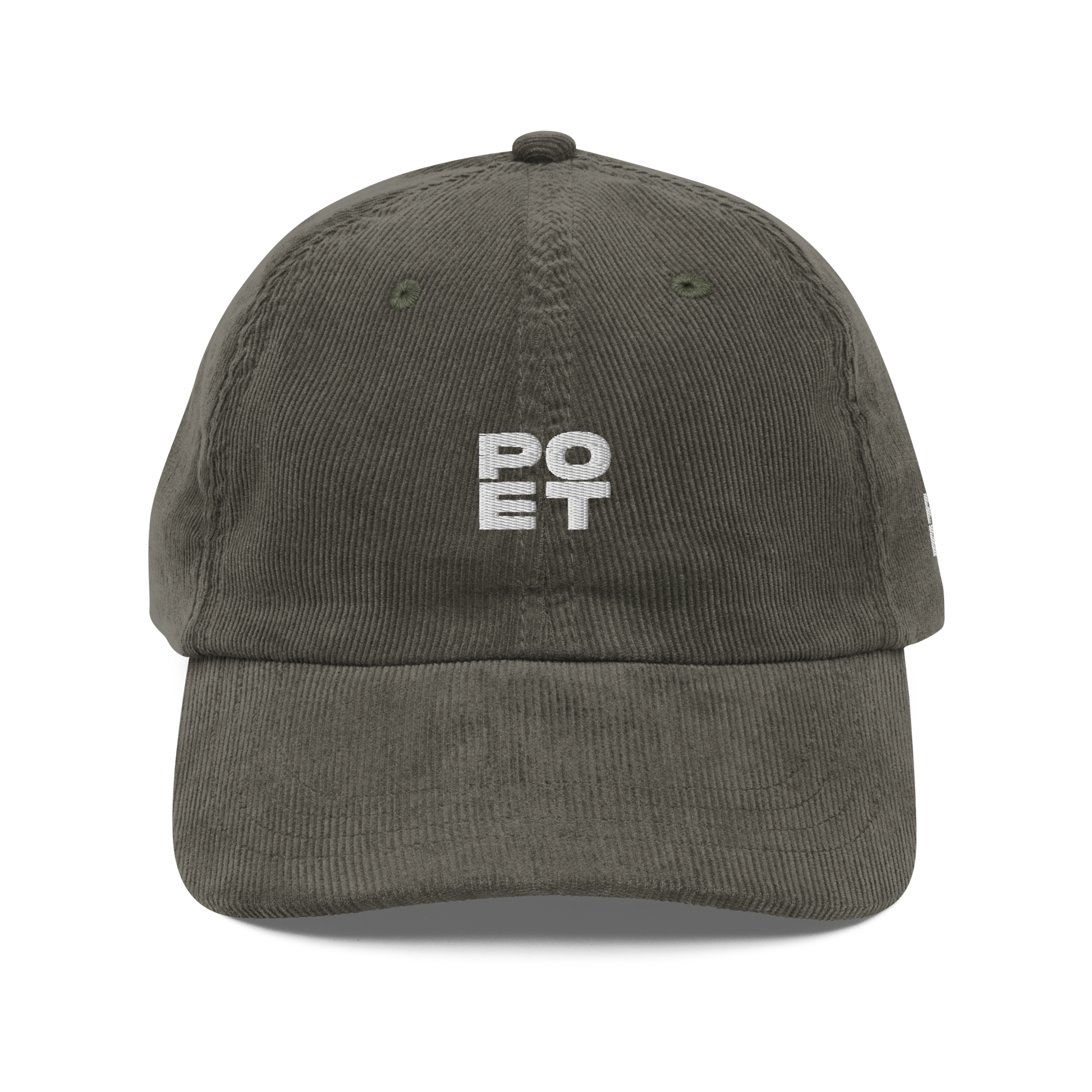 Corduroy embroidered cap - Poet Archives